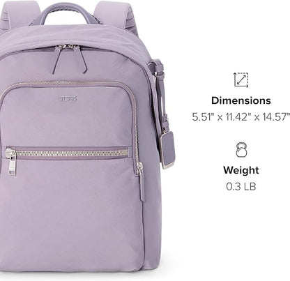 TUMI - Voyageur Halsey Backpack - Women's Lightweight Everyday and Travel Bag - 14.5" X 11.5" X 5.5" - Holds Up to 14" Screen - Lavender