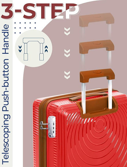 Luggage Sets 5 Piece,Lightweight,Impact-Resistant,Wear-Resistant Suitcases with Wheels, Hardshell Suitcase Set with Spinner Wheels, PP Carry on Luggage Set with TSA Lock, Travel Luggage