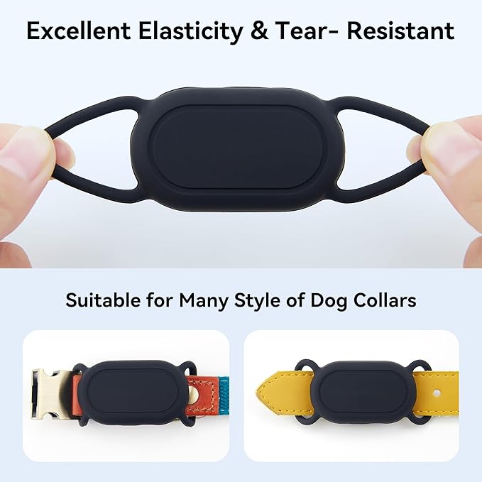 Waterproof Silicone Case Holder for Galaxy Smarttag2, 2 Pack Pet Dog Cat Collars, Anti-Lost Scratch Resistant Holder Accessory Protective Cover for Samsung Galaxy Smart tag2 (Grey/Pink)