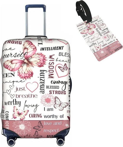 Travel Suitcase Protector African American Girl Elastic Protective Washable Luggage Cover With Concealed Zipper Suitable For 18-32 Inch(M (for 22-24 inch luggage))