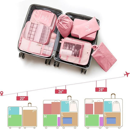 Packing Cubes for Travel - 10 Set Luggage Organizer Bags for Family, Mesh Breathable Travel Packing Cubes for Suitcases Durable Essentials Bags Set