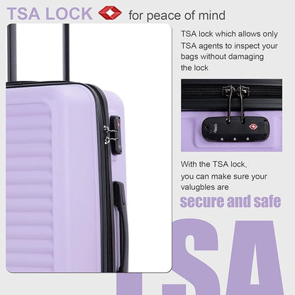 Travelhouse Luggage Sets, Expandable Hardside Suitcases 24in/28in, Carry on 20in,3 Piece Set Travel Luggages Clearance with Double Spinner Wheels TSA Lock Lightweight