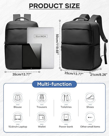 Vacuum Backpack Travel With Pump,Mochila De Viaje Compresion Al Vacio,Personal Item Travel Backpack With Vacuum System,Large Carry On Vacpack Backpacks For Women Men,Black