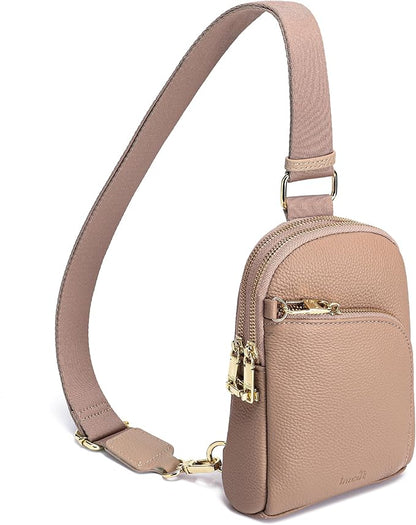 INICAT RFID Blocking Sling Bag,Anti Theft Crossbody Bags for Women,Travel Gifts Cross Body Purses Vegan Leather