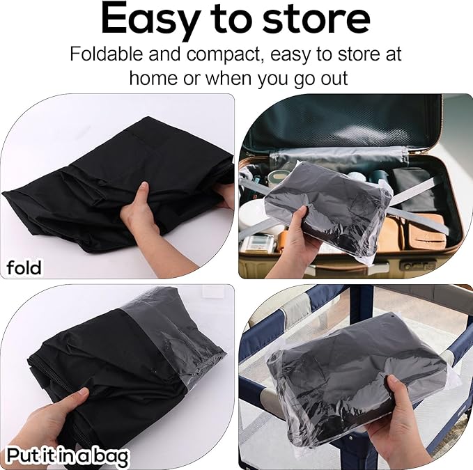 Carry Bag for Graco Pack n Play, Oxford Cloth Foldable Duffle Bag with Zipper and Handle for Travel and Storage Accessories