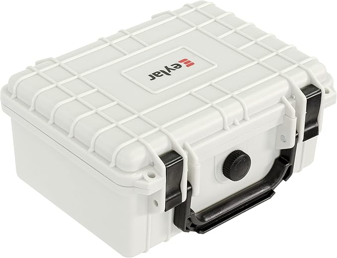 Eylar Protective Camera Hard Case Water & Shock Proof w/Foam, TSA Standards 9.12 inch 7.56 inch 4.37 inch (White)