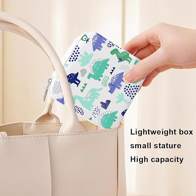 MAYCARI Jewelry Box with Cute Dinosaur Pattern Design, PU Leather Jewelry Travel Organizer Case-Rings/Earrings/Necklace Storage Box for Women Birthday Mom Friends Her Bridesmaids Girls s