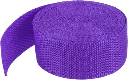 MECCANIXITY Lightweight Polypropylene Webbing Strap 1 1/2" 5 Yard Backpack Strapping Band Dark Purple for Outdoor Luggage Cargo Straps