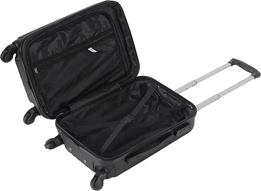 Karriage-Mate 20″ Hardside Carry-On Luggage – Lightweight & Durable Travel Suitcase with 360° Spinner Wheels, Telescopic Handle, Built in TSA Lock – Fits Cabin Size Overhead Bins (Black)