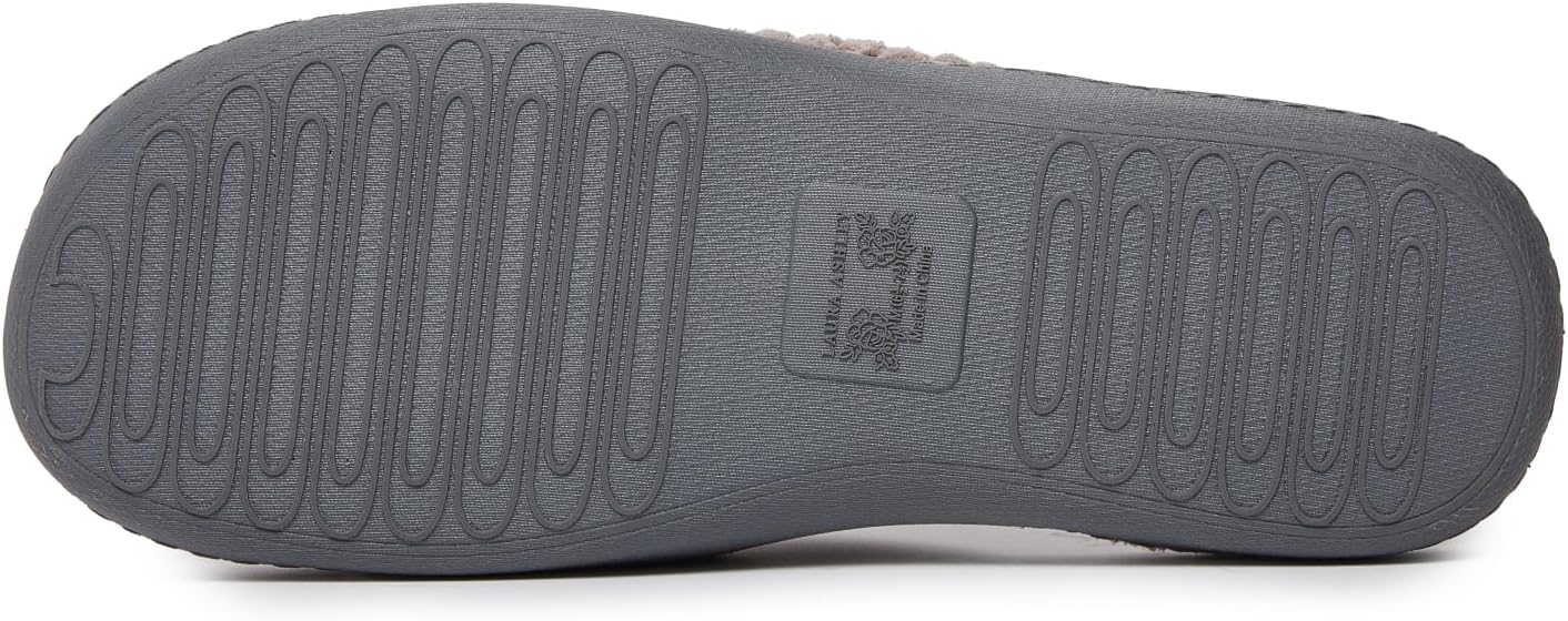 Laura Ashley Ladies Spa Rugged Slippers With Memory Foam Insole