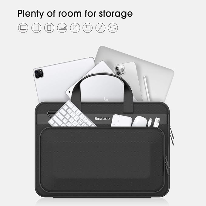 Smatree Hard Laptop Handbag Sleeve for 14.2 inch Macbook Pro M5 2025/M4 2024/M3 2023 A2918/A2992, 13 inch MacBook Air M4 2025/M3 2024/2022, 14inch Acer Swift 3/ideapad Laptop Carrying Bag