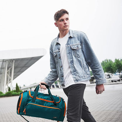 MIER Large Gym Bag for Men Sports Duffle Bag with Shoe Compartment 60L Lightweight Duffel Bags for Workout Fitness Travel