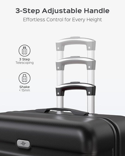Suitour Luggage Sets 5 Piece Hardshell Suitcases with Spinner Wheels TSA Lock, Lightweight ABS Carry On Suitcase Set for Travel Business