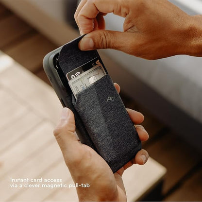 Peak Design Mobile Slim Wallet, Slim Profile, Weatherproof Nylon Fabric, Connects to Mobile Cases, MagSafe Compatible, for iPhone, Samsung and Google Pixel Phones