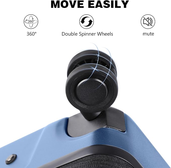 Luggage Sets 2 Piece, Carry On Luggage with Front Pocket & USB Port and 28 Inch Expandable Checked Luggage, Hybrid Soft Front & Hard Shell Suitcases with Spinner Wheels & TSA Lock, Blue
