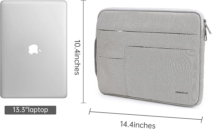 Omnpak for 13.6 inch MacBook Air Case Sleeve Compatible with MacBook 13 inch, 14-inch New MacBook Pro M5/M4/M3/M2/M1 Pro/Max, Water Repellent Laptop Case with Handle