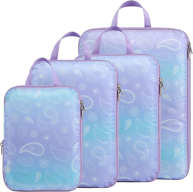Cambond Compression Packing Cubes for Travel Women - Expandable Travel Bags Luggage Organizers Travel Essentials Compression Cubes for Travel Carry on Suitcases Organizer