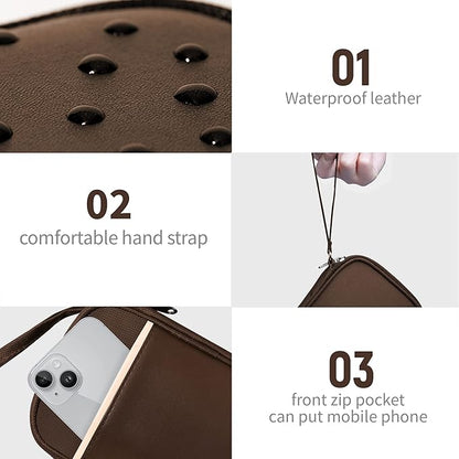 Travel Cable Organizer Bag Pouch Electronic Accessories Carry Case Portable Waterproof All-in-One Storage Bag for Cable,Charger, Phone, Hard Drive，SD Card-Coffee