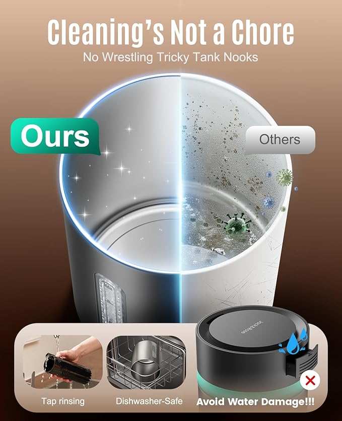 Stainless Steel Humidifier, Easy to Clean Humidifier, Dishwasher Safe Humidifiers