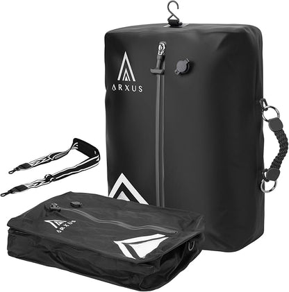 Arxus Vacuum Bags for Travel Airless, Compression Seal Packing Cubes with Adjustable Shoulder Strap, IP67 Reusable Portable Moving Supplies Kit for Clothing Storage, Luggage, Backpack, Suitcase