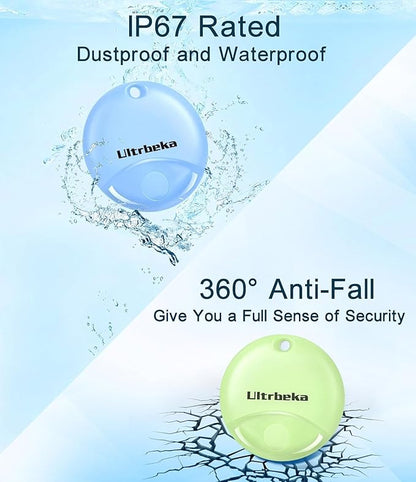 Air Tag-4 Pack Bluetooth Item Finder for iPhone – MFi Certified Smart Tracker Compatible with Apple Find My, Replaceable Battery, IP67 Waterproof Key Finder for Keys, Wallet, Luggage