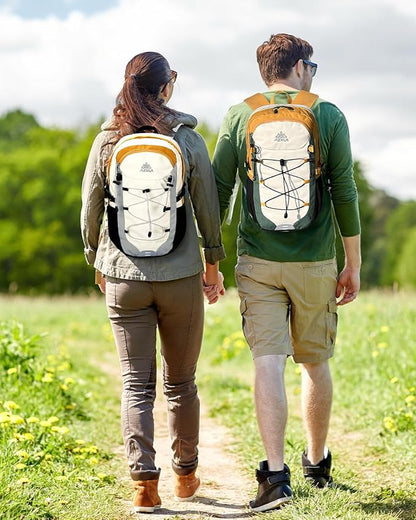 20L Small Waterproof Hiking Backpack with Chest Strap for Men Women, Lightweight Outdoor Daypack, Gray