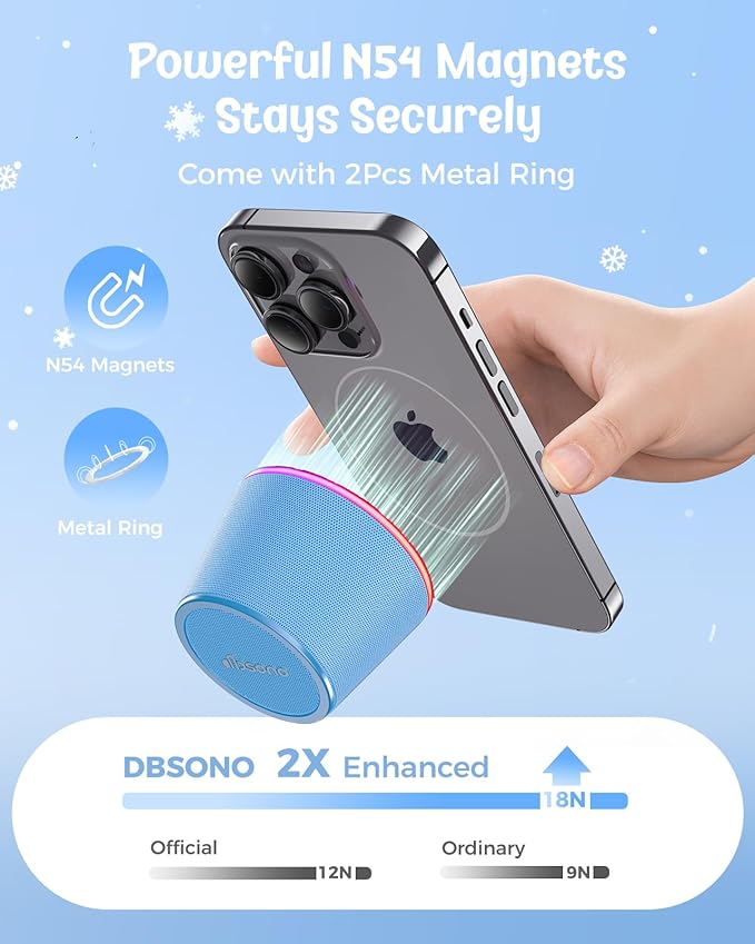 Bluetooth Speaker Stocking Stuffers for Teens: White Elephant Gifts for Adults Men Women, Loud Sound Portable Speaker with Color Light Phone Stand, Christmas Birthday for Boy Girls Trendy Stuff Gadget