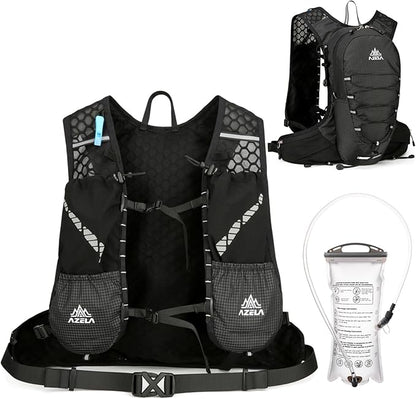 Azarxis Hiking Hydration Vest Pack Running Backpack Lightweight Daypack for Marathon Cycling Biking Trail Race Rave