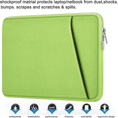 Askuko Laptop Sleeve 14 inch, Shockproof Protective Computer Cover, Durable Carrying Bag Laptop Case Compatible with 14"" MacBook Air/Pro HP Asus Lenovo Notebook, Light Green