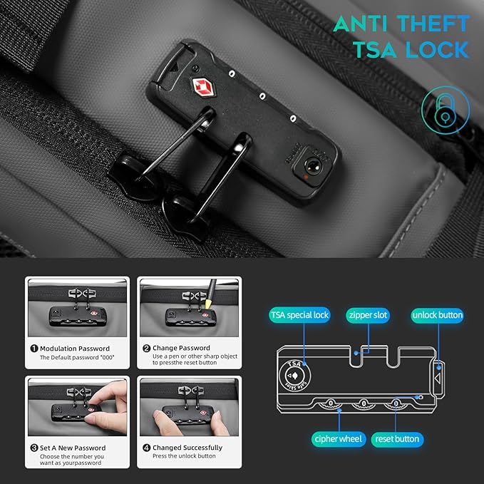 BANGE Backpack with Anti-Theft Vacuum Compression Travel Backpack,Expandable Backpacks with Pump for Airplanes