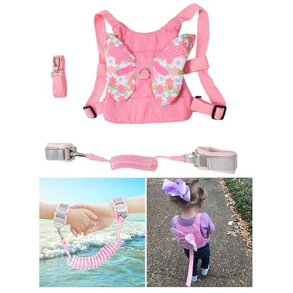 Toddler Harness Leashes, Retractable Wrist Link with Lightweight Backpack for Kids, Kids Anti Lost Harness Strap Double Protection Child Safety Strap for Outings Travel