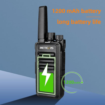 Retevis RT68 Two Way Radios with Earpiece, Heavy Duty Walkie Talkies for Adults, Compact 2 Way Radio Long Range Rechargeable with USB Charging Base, for Restaurant Church Security School (6 Pack)