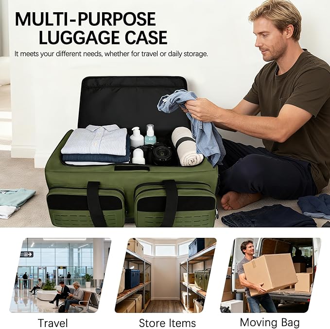 Rolling Duffle Bag with Wheels,120L Large Deployment Bag,Waterproof Military Duffle Bags for Tactical Military Deployment Camping