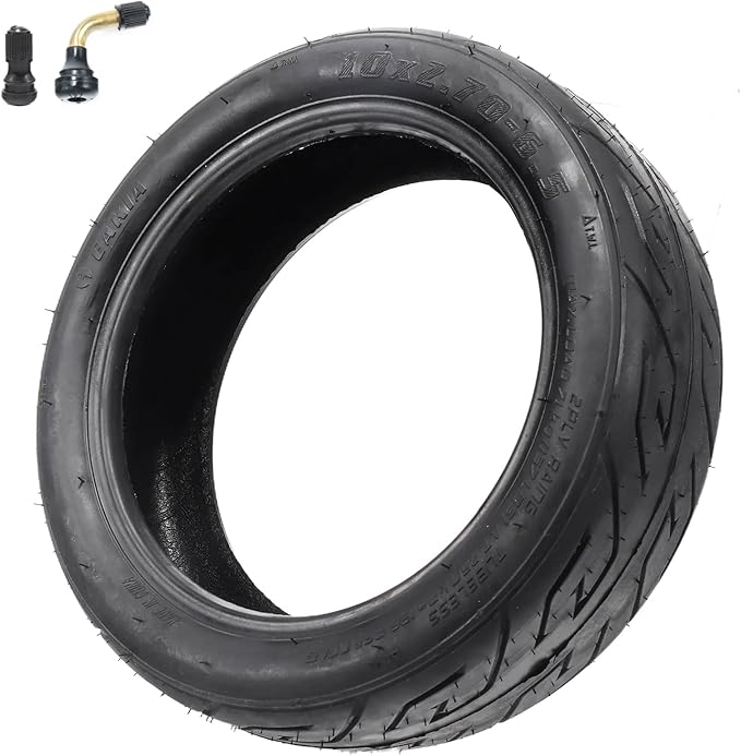 10x2.70-6.5 Tubeless Tire, Vacuum Tyres for 10 Inch Scooter Wheel, 70/65-6.5 Electric Scooter Tires Wear-Resistant Thickened Balance Scooter Wheels Replacement parts
