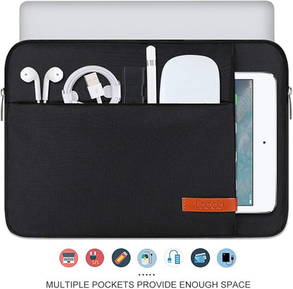 Lacdo 15-15.6 Inch Laptop Sleeve Case for Acer HP Lenovo Dell ASUS Laptop, Acer Aspire 15, HP Pavilion/Envy 15, Dell Inspiron/Latitude 15, Lenovo IdeaPad 15, ASUS ZenBook 15 Computer Bag, Black