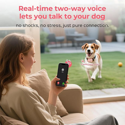 Pet Phone – Smart GPS Pet Tracker with Real-Time Location, Two-Way Communication, Emotional Support, and Unlimited Data | Ideal for Dogs and Cats | Up to 5-Day Battery (Light Pink)