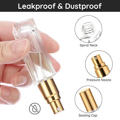 Segbeauty Travel Perfume Bottle Refillable, 10 Packs Atomizer Sprayer for Perfume, 10ML Empty Glass Perfume Bottle Portable Travel Size Spray Bottles Accessories for Dispensing Perfume Toiletries