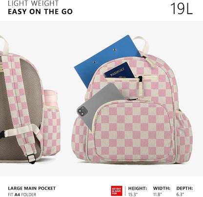 Corduroy Kids Backpack for Girls, Girls Backpack 5-9, Kindergarten Elementary School Bookbag for Girl 15.3" H Fit Folder