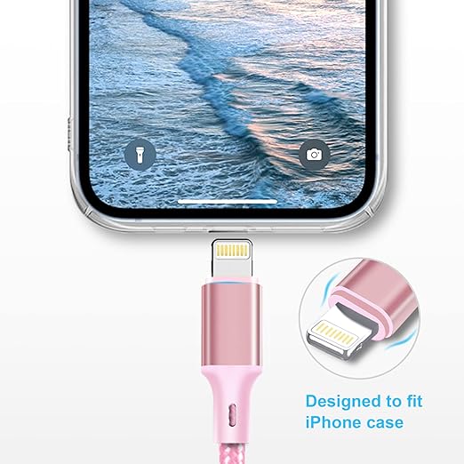 cugunu USB C to Lightning Cable 5 Pack 3/3/6/6/10FT iPhone Charger Apple MFi Certified Power Delivery Fast Charging Cord Compatible with iPhone 14/13/12/11/XS/XR/X/8 - Pink