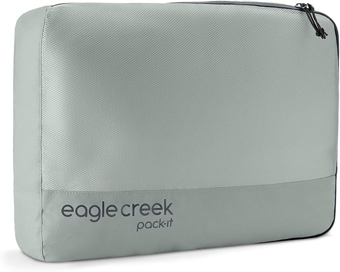 Eagle Creek Pack-It Reveal Cube - Lightweight Packing Cubes for Optimizing Luggage Space - Easy to Carry - Mesh Fabric - Water-Resistant - Easy Grab Zipper - Large - Storm Grey