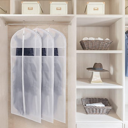 Zilink Dress Garment Bags for Storage 72-inch with Clear Window and 3" Gusset Dress Cover Bag for Long Evening Dresses,Fur Coat, Long Dress Gown Closet Storage