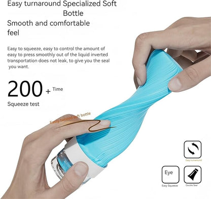 16 Pack 3.4oz Portable Travel Bottles, TSA Approved Leak-Proof Silicone Toiletry Containers, Refillable Squeezable for Shampoo, Conditioner, Cologne, Perfume & Lotion – On-the-Go Essentials