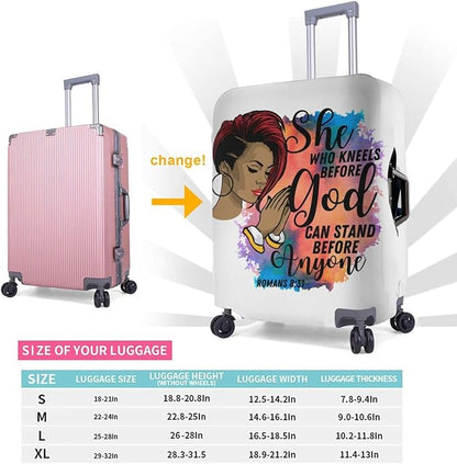 Travel Luggage Cover Washable Suitcase Protector Anti-Scratch Suitcase Cover Fits 18-32 Inch Luggage(M (for 22--24 inch luggage))