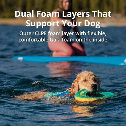 Ruffwear, Float Coat Dog Life Jacket, Premium Buoyancy Swim Vest with Lift Handle, Secure Fit & Reflective Trim, Adjustable Flotation for Swimming, Boating, & Outdoor Adventures, Deep Blue, Large