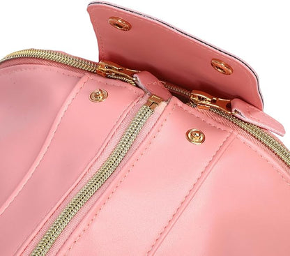 Fabater Travel Bag with Detachable Trolley, 40L Large Capacity water proof Rolling Garment Duffel Bag, with Leather Handle and Shock Absorbing Wheels, for Business Trip and Weekender (pink)