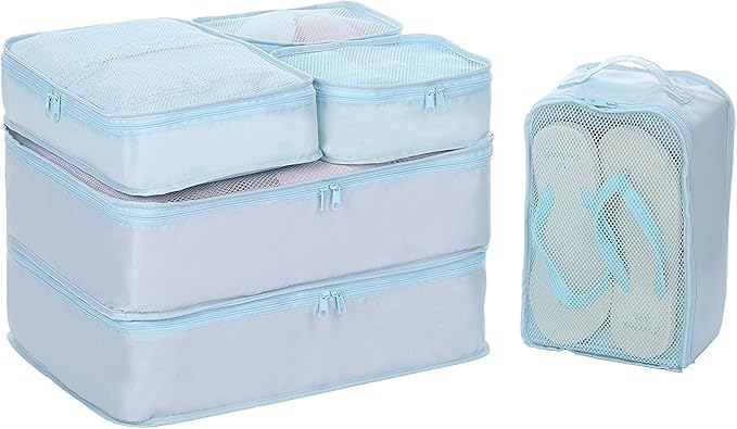 JJ POWER Travel Packing Cubes, Luggage Organizers with Shoe Bag