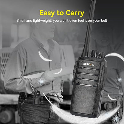 Retevis RT21 2 Way Radio Long Range, Walkie Talkies for Adults, Heavy Duty Rechargeable Two Way Radios with Six-Way Charger, for Manufacturing Education(6 Pack)