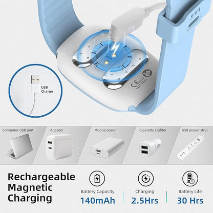 EmeTerm Fashion Anti-Nausea Wristband Relieve Morning Motion Travel Sickness Rechargeable Drug Free Bands Without Side Effects - Extra 2pack Conductive Gel (Blue - Extra 2pack Conductive Gel)