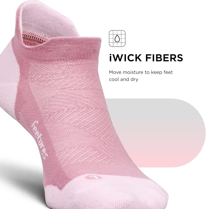 Feetures Elite Max Cushion No Show Tab Ankle Socks - Sport Sock with Targeted Compression