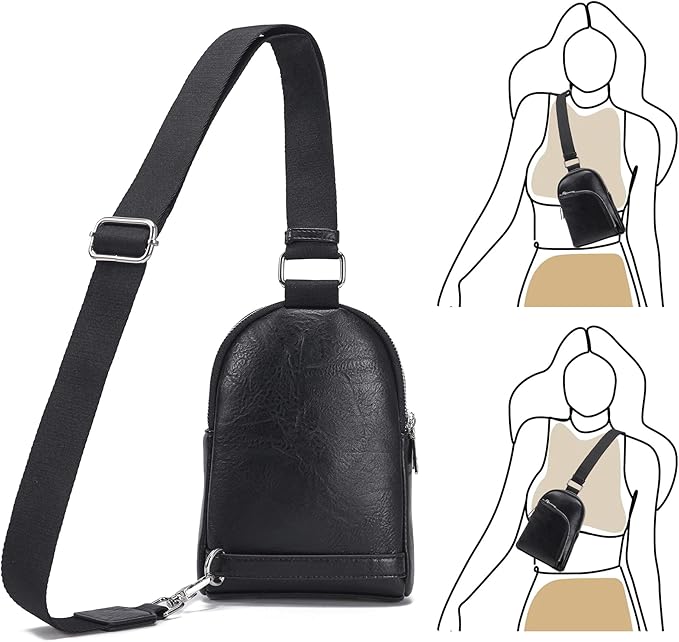 INICAT RFID Blocking Sling Bag,Anti Theft Crossbody Bags for Women,Travel Gifts Cross Body Purses Vegan Leather